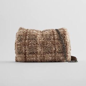 Sherpa Teddy Cross Body Flap Zara Bag